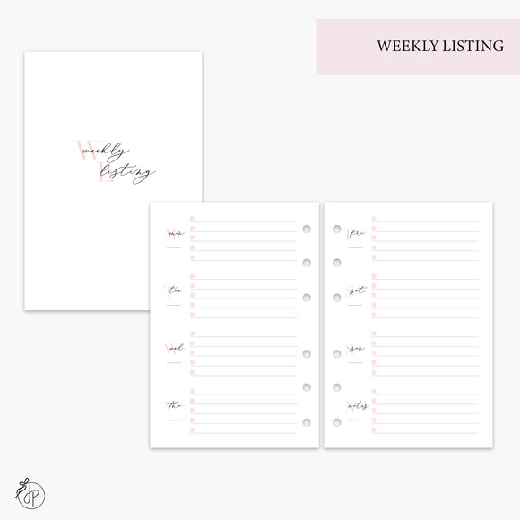 Weekly Listing Pink - A6 Rings