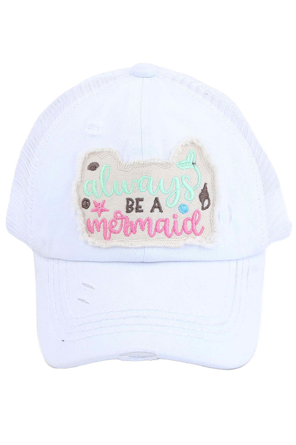 C.C ALWAYS BE A MERMAID PATCH KID PONY CAP