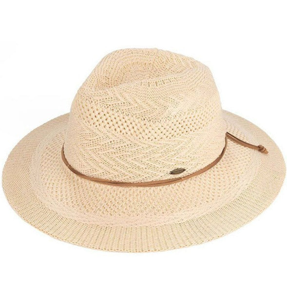 cc banded panama hat