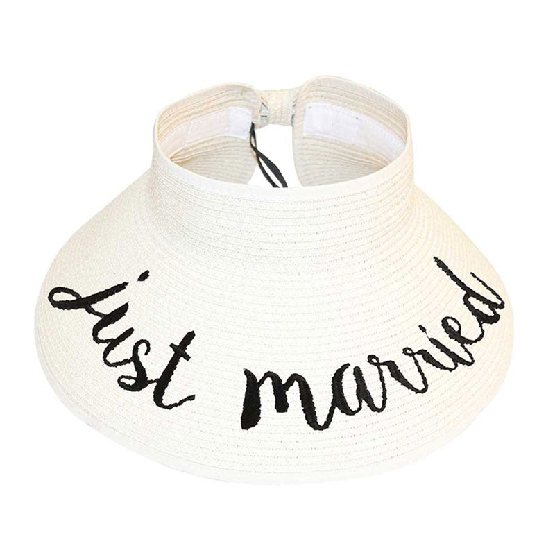 just married sun hat