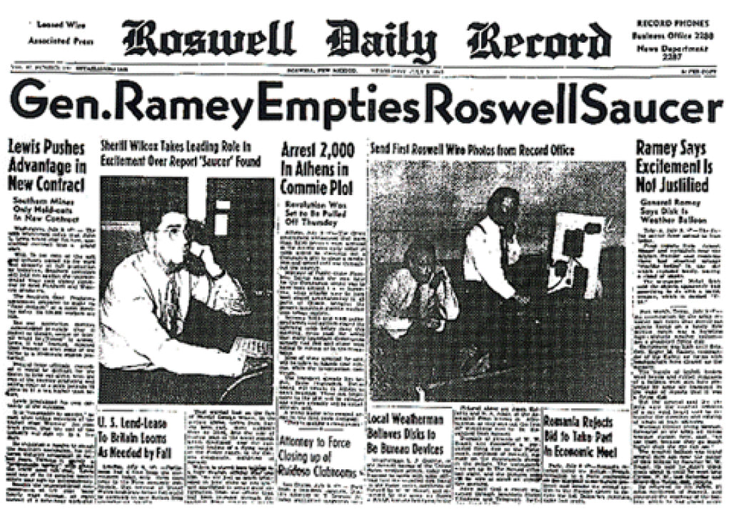 Roswell Daily Record Newspaper - July 9th, 1947