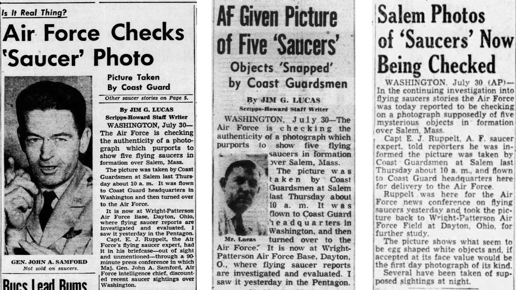 Salem UFO - July 1952 - Newspaper Clippings