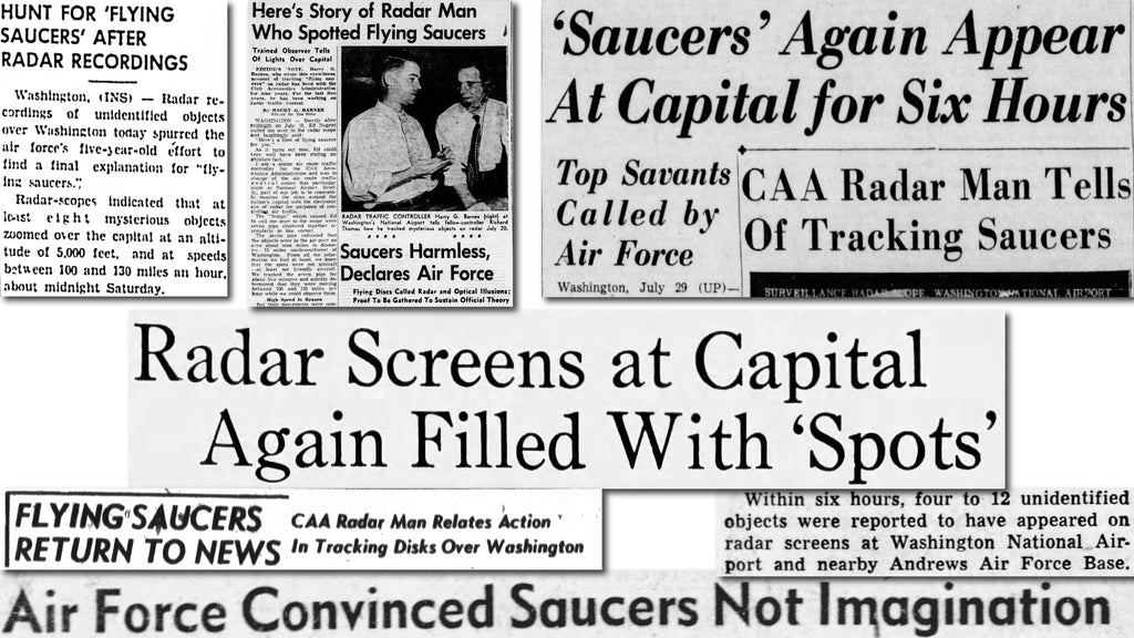 Newsclippings on the 1952 Washington UFO Flap
