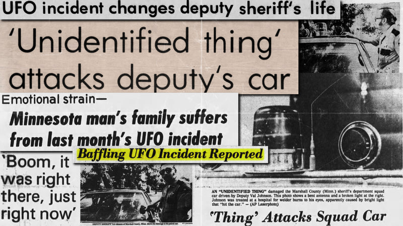Val Johnson UFO Incident Newspaper Clippings