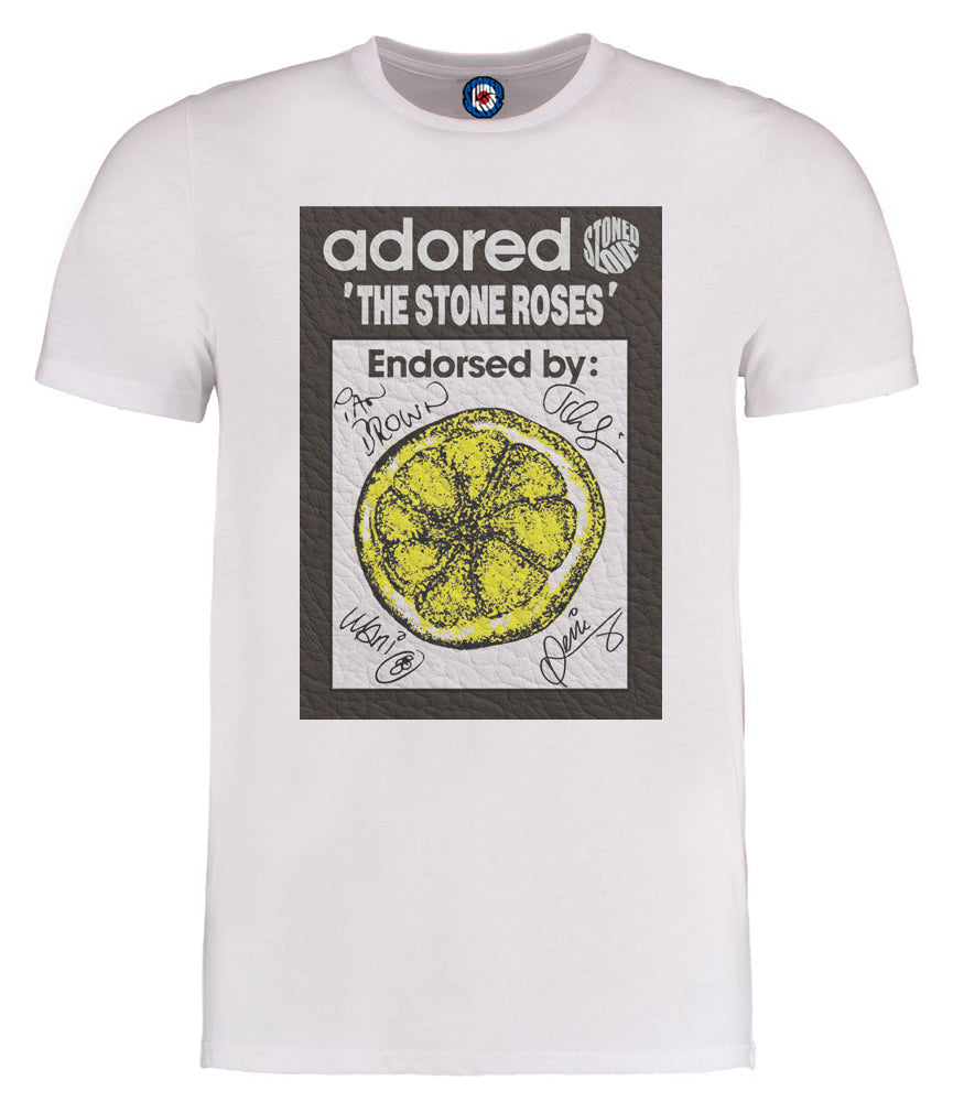 fuga Entretener Excéntrico Stone Roses Adored Signed Lemon T-Shirt - Adults & Kids Sizes – stoned love  clothing