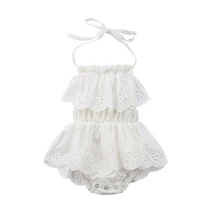 infant white lace dress