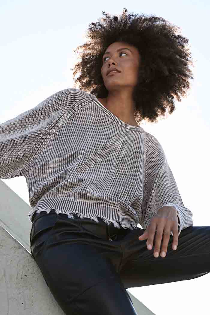 Demi Crew Neck Sweater // Driftwood Mineral