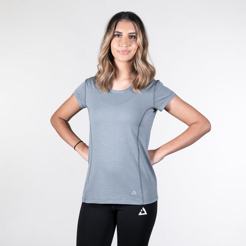 Women's Merino Wool V-Neck T-Shirt | ioMerino Outdoor Clothing