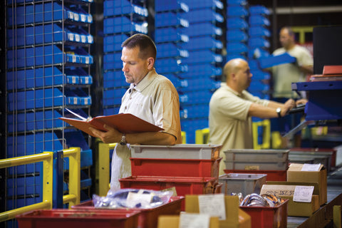 Why use storage bins in a warehouse