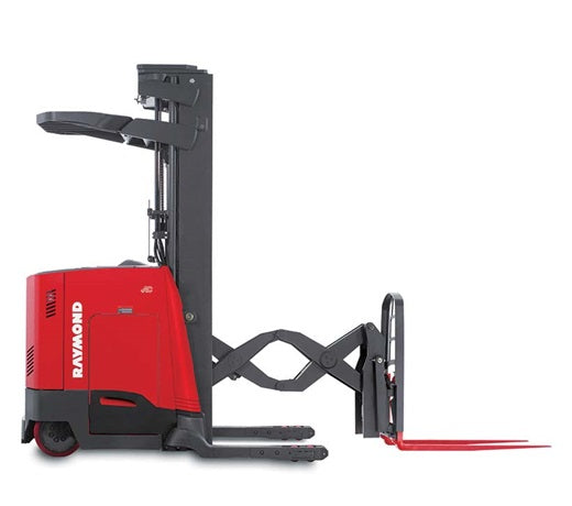 reach fork truck narrow aisle forklift raymond corp