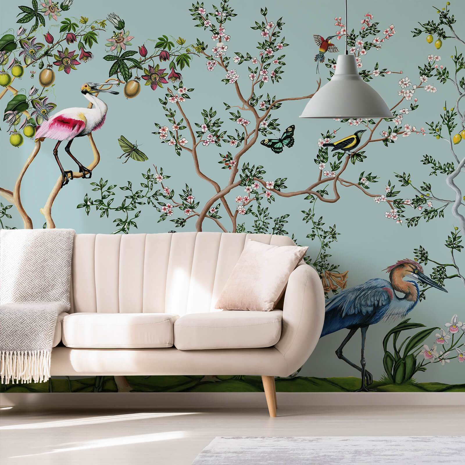 Bird Wallpaper Self Adhesive Peel and Stick Colorful Europian Birds Wall  Mural Removable Leaf Pattern Wallpaper Living Room Bedroom Entryway Wall  Décor Home Décor etnacompe