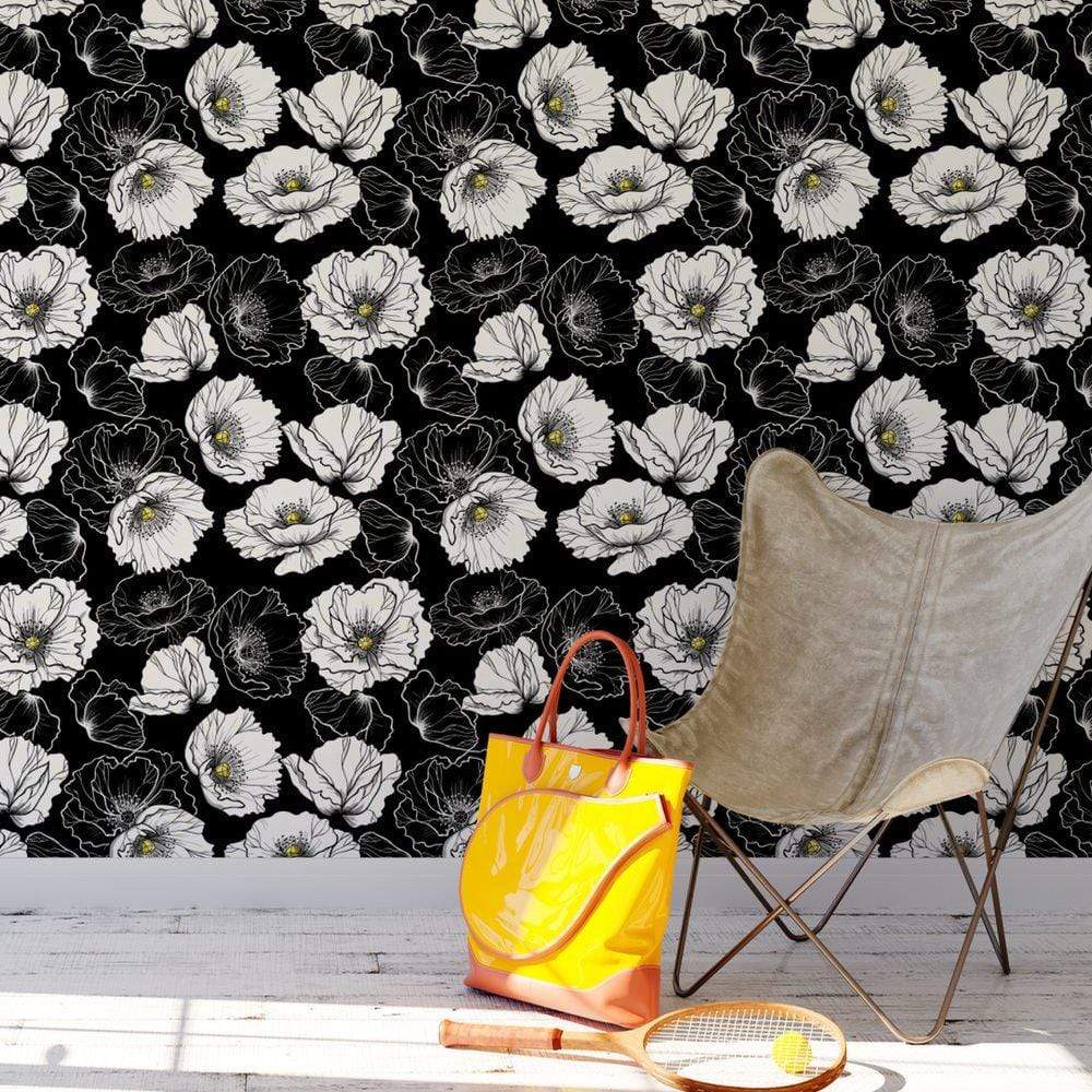 Vintage Floral Daisy/Rose Peel and Stick Wallpaper  White/Orange/Yellow/Green/Purple/Pink Decorative Contact Paper Removable  Waterproof Wallpaper