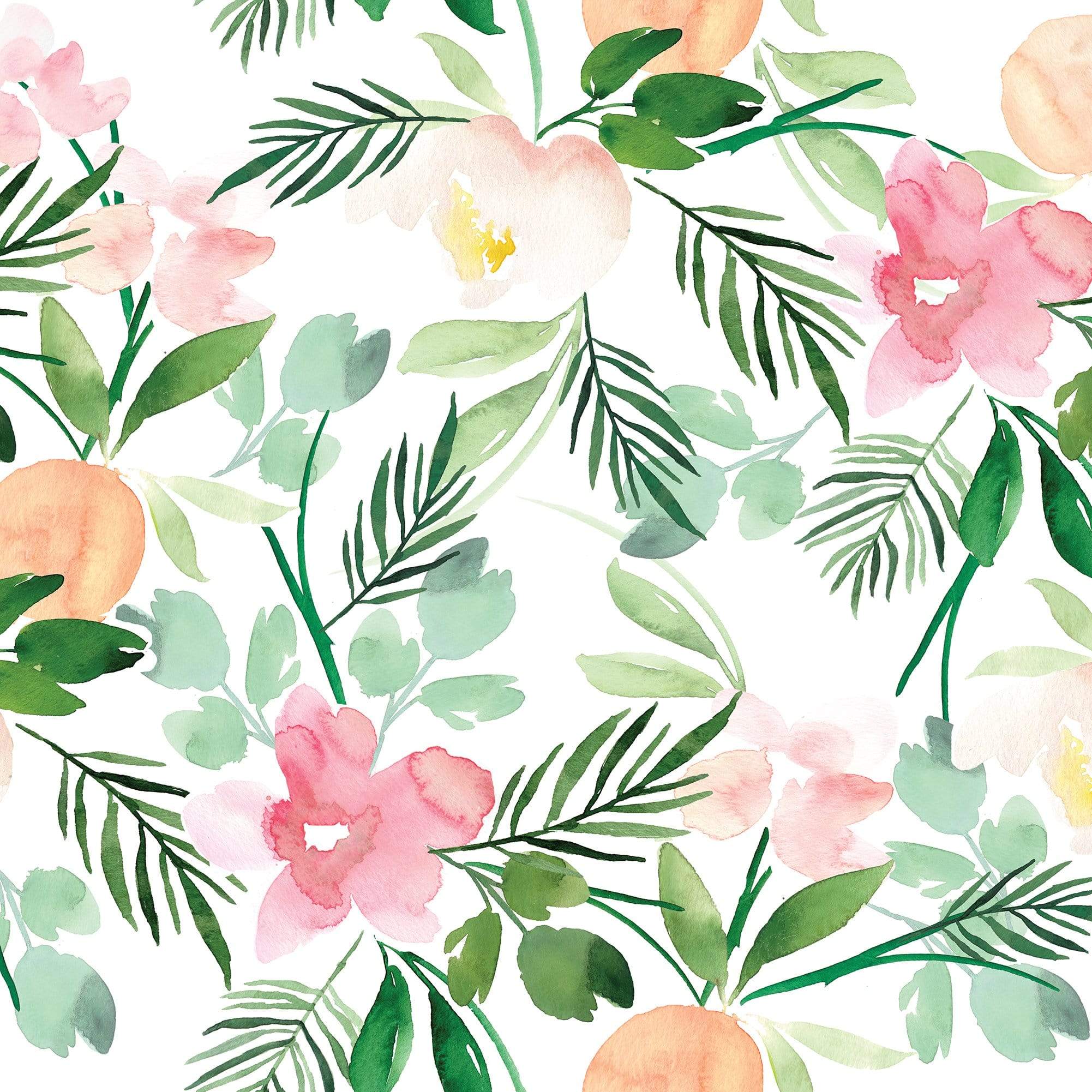 tropical floral wallpaper