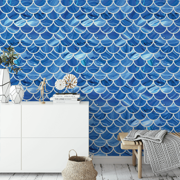 Brush Swirls Under Scales Removable Wallpaper – MUSE Wall Studio