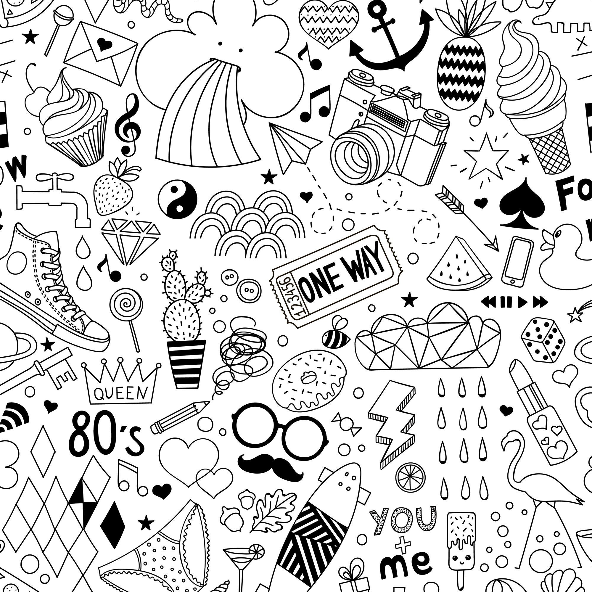 colorful doodle background