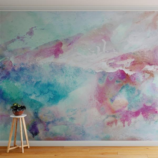 Cool Tones Watercolor Removable Wall Mural – Muse Wall Studio
