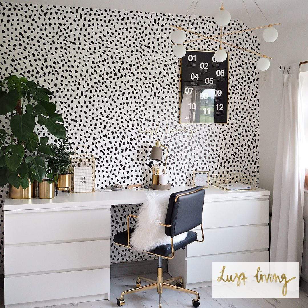 Navy Dalmatian Dot Removable Wallpaper – MUSE Wall Studio