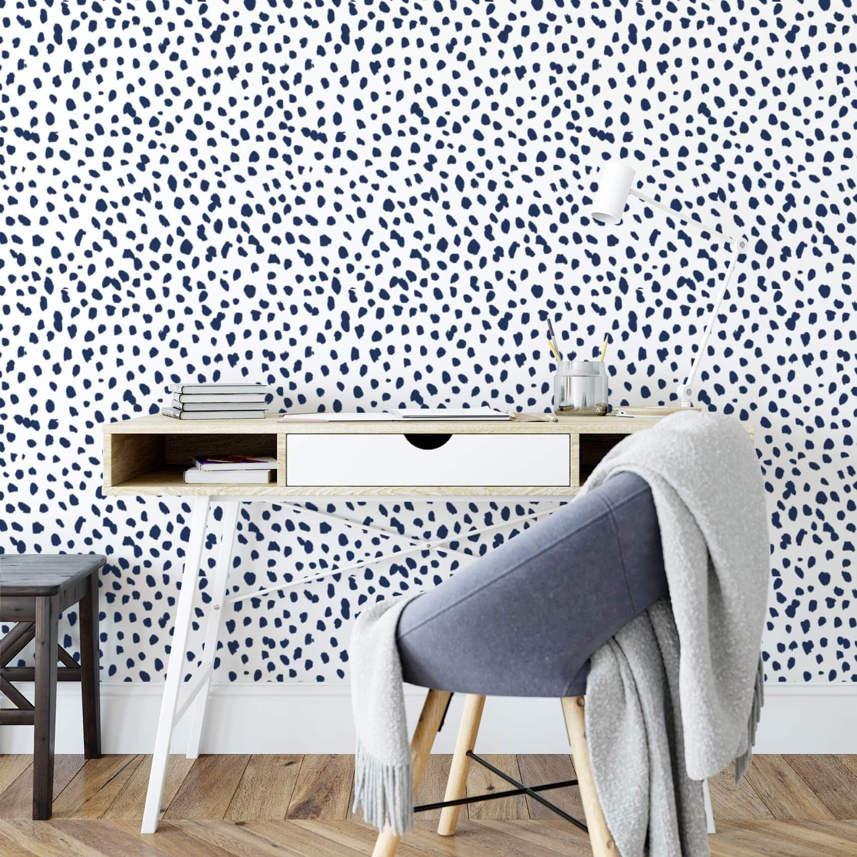 Dreamy Dalmatian Spot Print Wallpaper for walls | ThinkNoirWallpaper