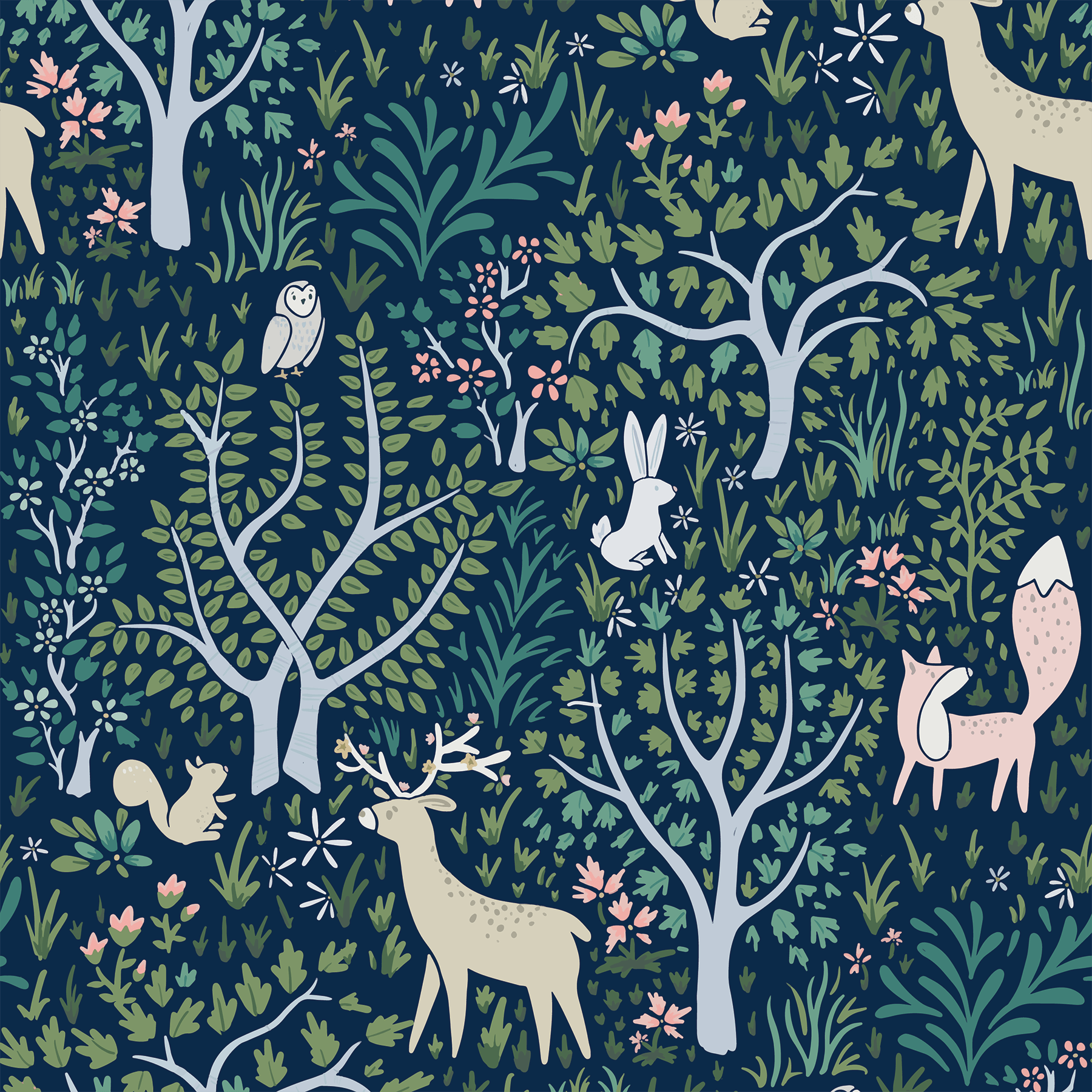 Wallpaper Peel and Stick Wallpaper Woodland Animals Removable  Etsy  Temporary  wallpaper Woodland wallpaper Removable wallpaper