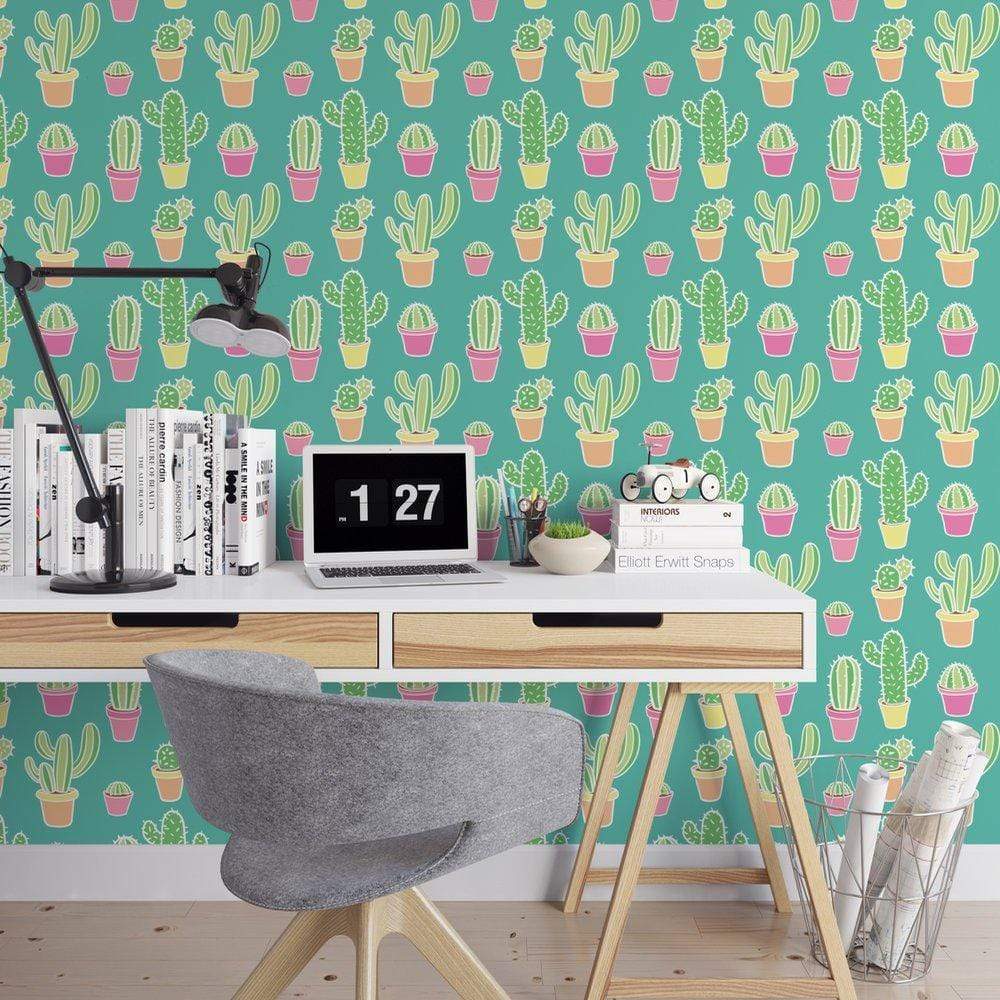 Cactus Wallpaper  Peel and Stick  Free Shipping to US  The Wallberry