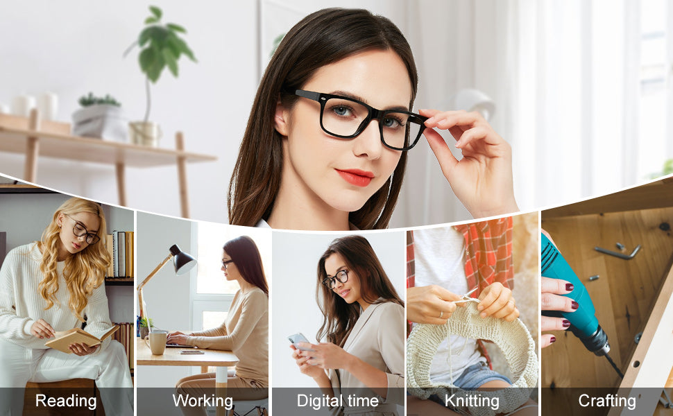 MARE AZZURO Large Square Reading Glasses Women Big Readers 1.0 1.25 1.5 1.75 2.0 2.25 2.5 2.75 3.0 3.5 4.0 5.0 6.0