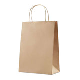 Sac papier kraft idéal pour le shopping, sac cadeau éco responsable couleur naturel