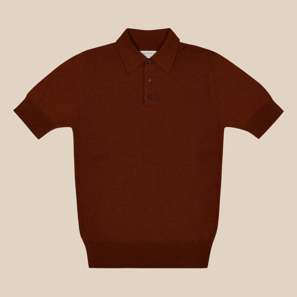 Sportman cashmere silk knitted polo in iconic colors – Fedeli