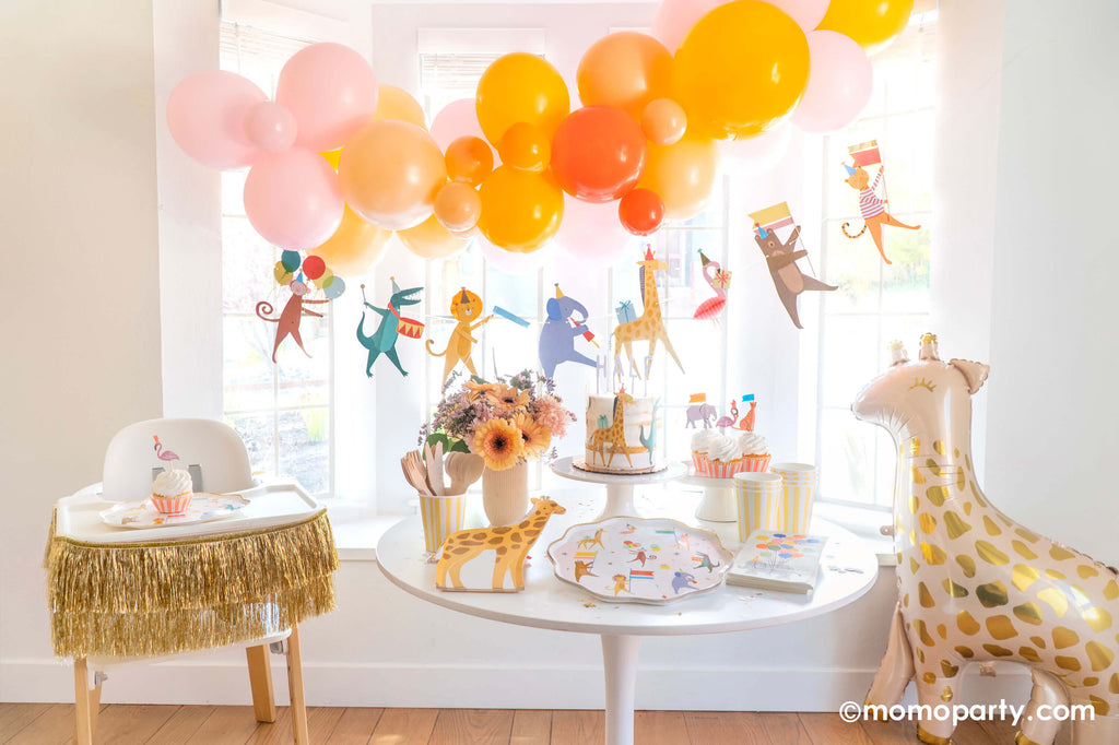 Baby's Half Birthday Party Ideas by Momo Party_Decoration Setup_Horizontal Window Shot