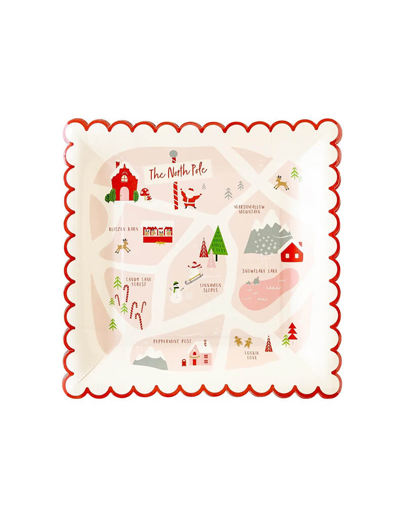 North Pole Express Train Shaped Plates (Set of 8)