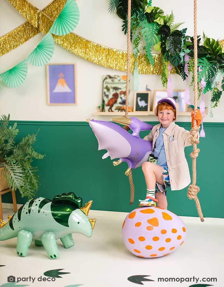 Kid's- Pastel Dinosaur-Birthday Party-Ideas Balloons