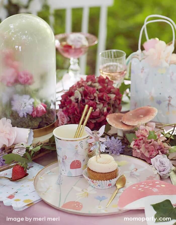 Spring Fairy Themed Birthday Party Table Set