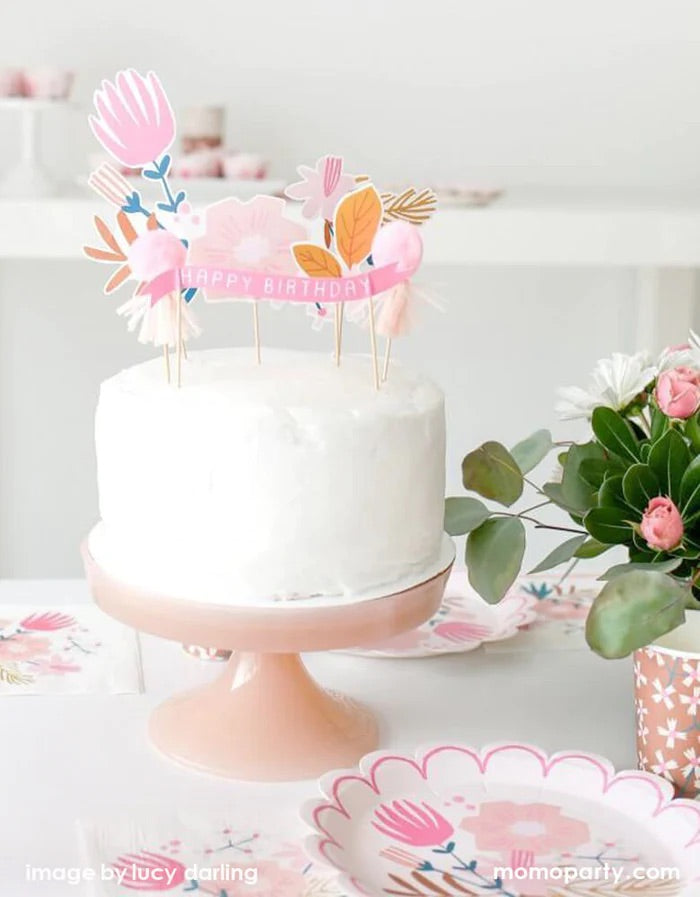 Spring Garden Themed Birthday Cake for Kids