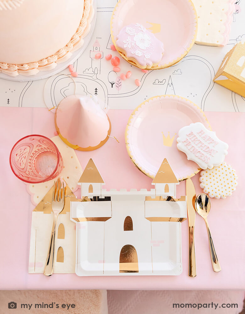 Girl's First Birthdday Party Ideas_Princess Tablescape_Momo Party