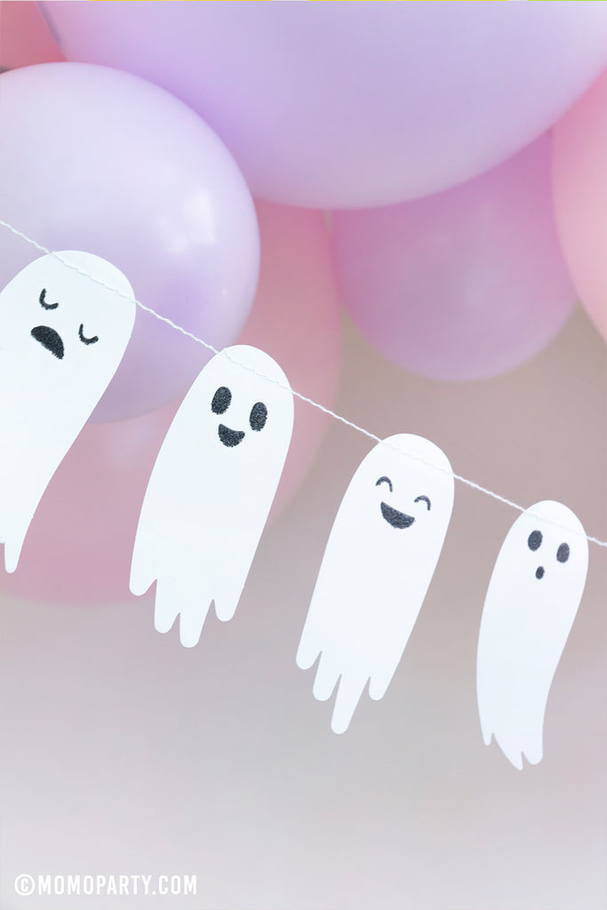 Halloween Ghost Boo To You Banner and balloons by Momo Party