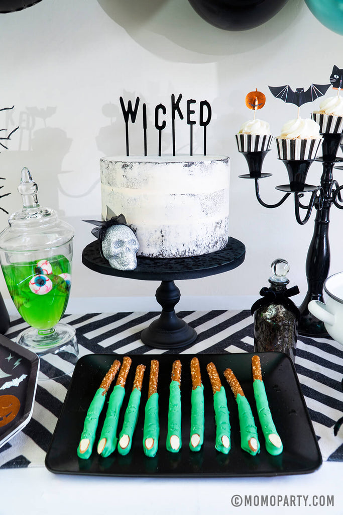 Halloween Party Snack Treat Ideas witch-finger-pretzels