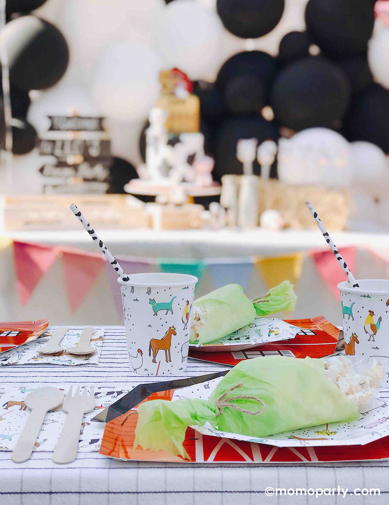 “Holy Cow I’m ONE!” Farm Themed First Birthday Party Ideas by Momo Party_Kid's Table Setup