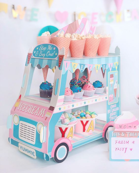 Ice Cream Truck for a Two Sweet Party