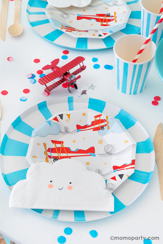 Kids Airplane Party Tablescape by Momo Party