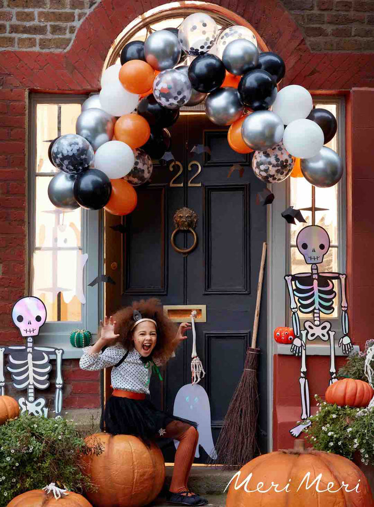 Kids Friendly Halloween Porch Decorations for a Trick or Treat Car Parade