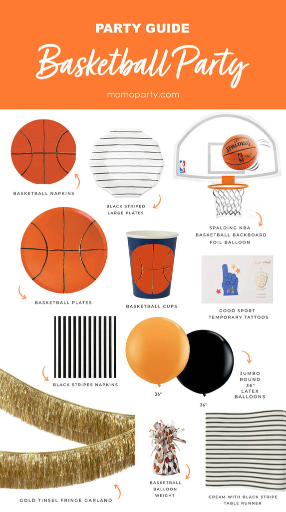 Momo Party Guide for "Three Points" Basketball Party / 3rd Birthday Party Ideas