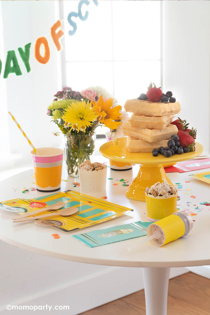 Momo-Party_First Day of School Breakfast Ideas_Back-to-School-Party_Momo Party_Waffle Cake Ideas