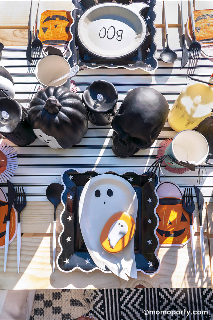 Momo-Party_Halloween-Themed Birthday Party_Tableware Overhead