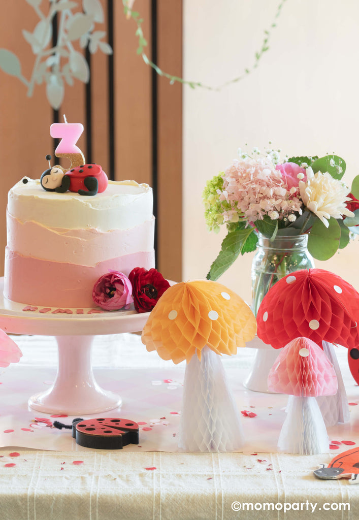Momo-Party_Spring-Fariy_Ladybug Floral Birthday Cake
