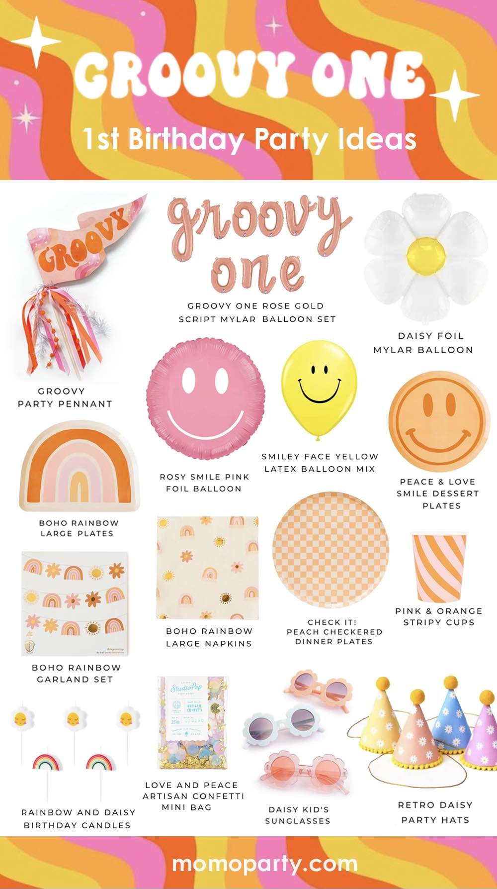 Momo Party Groovy One Baby's First Birthday Party Decoration Ideas and Guide