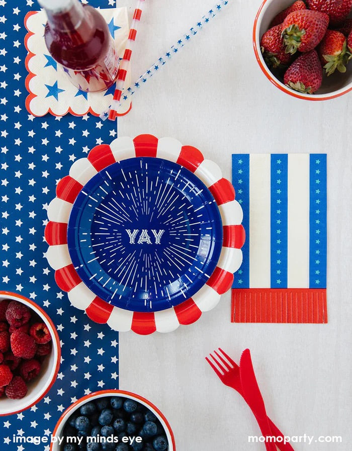 My-Minds-Eye_Americana_Yay-Plate-and-Stripes-With-Fringe-Guest-Towel-Napkins_Momo Party