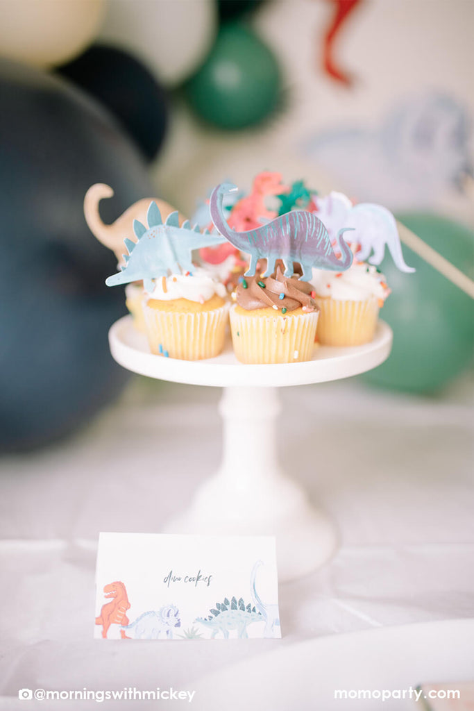 “ONE-a-saurus” Dinosaur Themed First Birthday“ONE-a-saurus” Dinosaur Themed First Birthday_Boy's Dinosaur Birthday Party Cupcake Treat Ideas by Momo Party