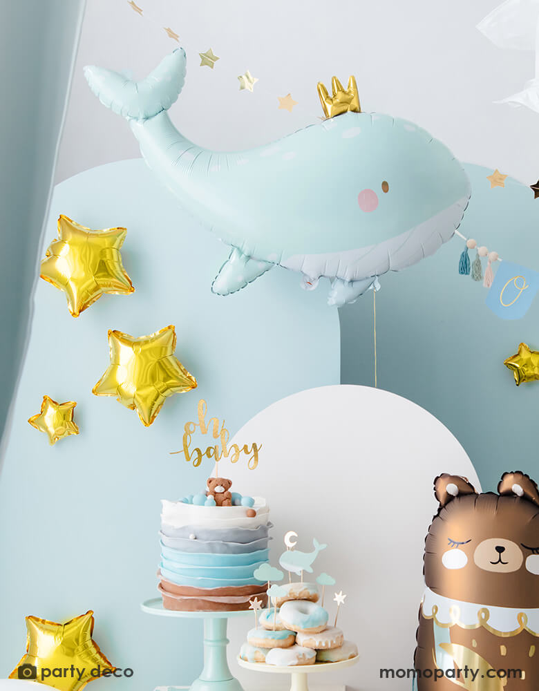 “ONE-der the sea” Under the Sea Themed First Birthday_Momo Party_Whale-Foil-Balloon
