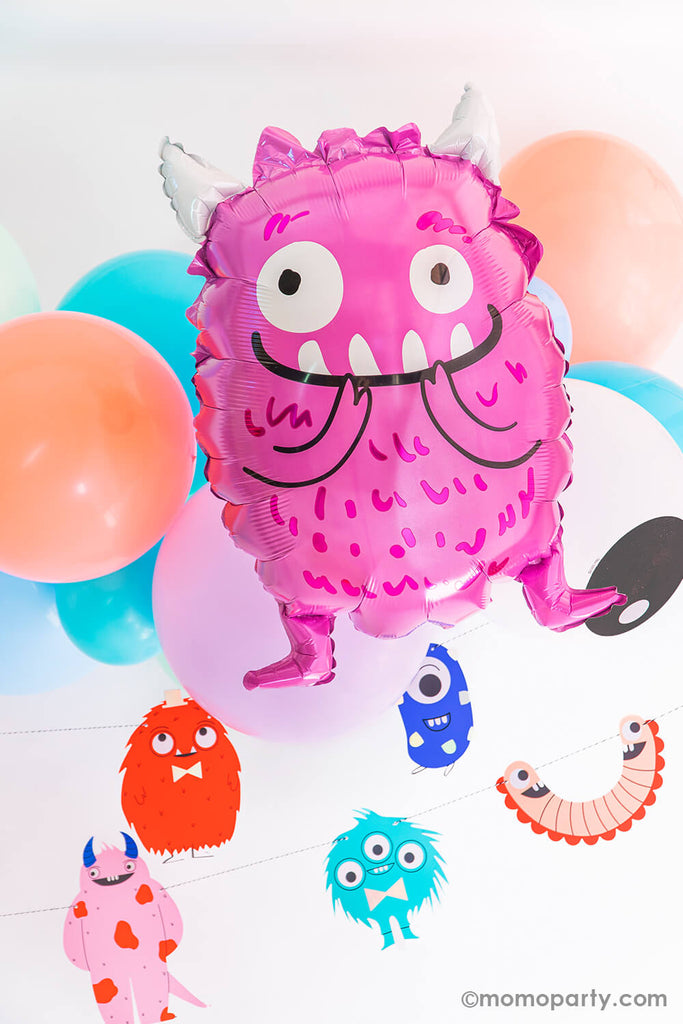 “ONE Little Monster” Monster Themed First Birthday_Momo Party_Purple Monster Foil Balloon