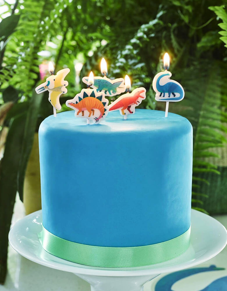 Party At home Dino_Dinosaur-Birthday-Candle-Set_on-cake