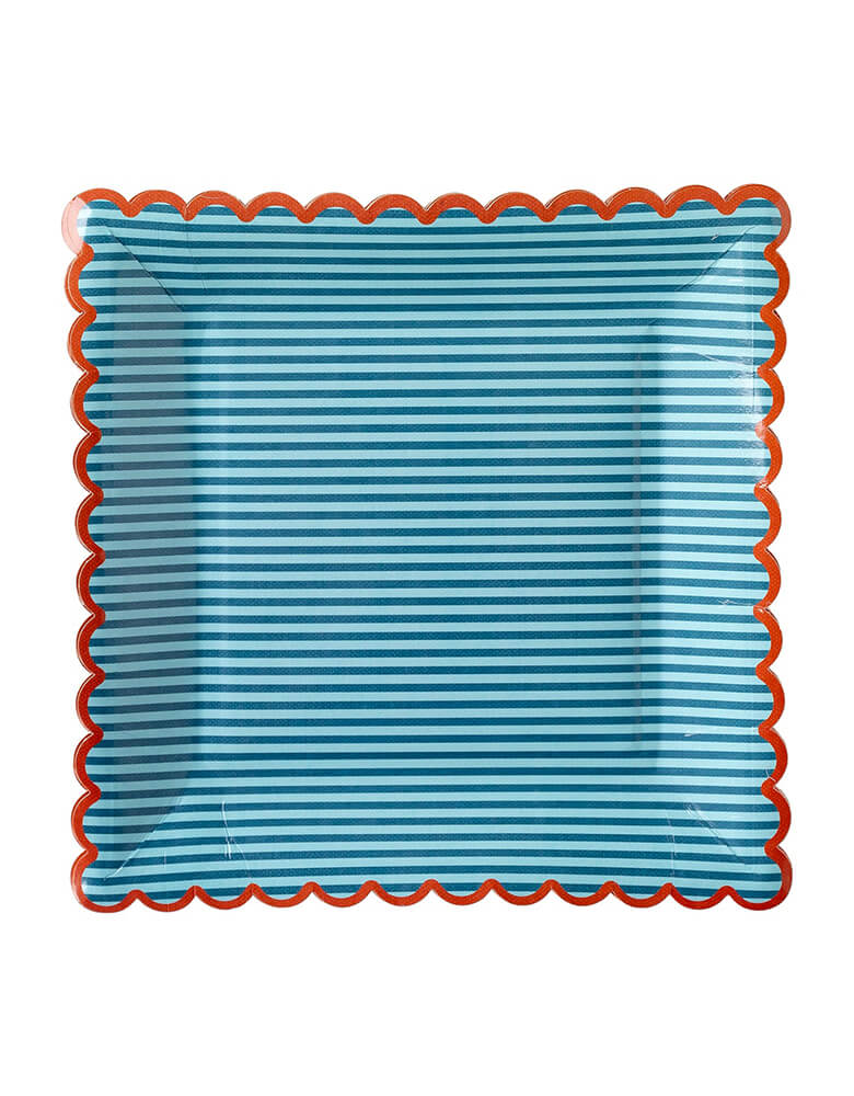 Small Red and Blue Stripe Paper Plates 7 – Cami Monet